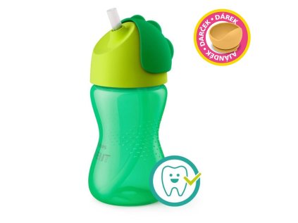 Philips AVENT Hrnček 300 ml Bendy s ohybnou slamkou chlapec+darček PETITE&MARS Miska 6m+