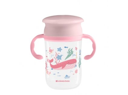 KikkaBoo Hrnček trénovací 360 ° 300ml 12m + Deep Sea (Variant Pink)