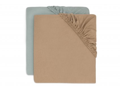 Jollein Napínacia plachta 120x60 cm 2 ks Sea Green