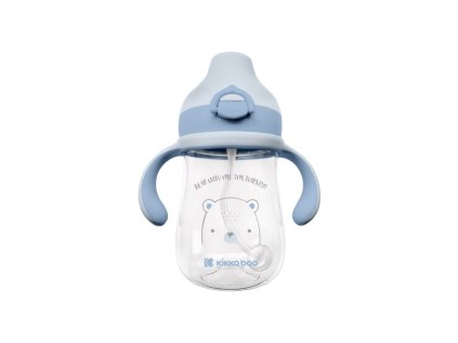 KikkaBoo Hrnček so silikónovým náustkom 300ml 6m+ Bear with me (Variant Blue)