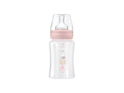 KikkaBoo Dojčenská fľaša 240ml 3m+ (Variant Hippo Dreams Pink)