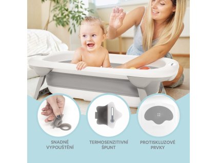 ZOPA Skladacia detská vanička Aquatico (Variant Grey)