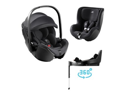 BRITAX RÖMER Autosedačka set Baby-Safe Pro + Vario Base 5Z + autosedačka Dualfix 5z (Farba Čierna, Variant Deep Black Classic)