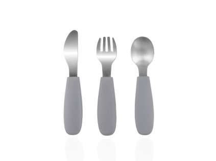 ZOPA Silikónový detský príbor (Variant Dove grey)