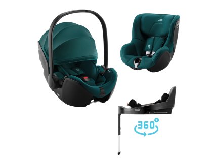 BRITAX RÖMER Autosedačka set Baby-Safe Pro + Vario Base 5Z + autosedačka Dualfix 5z (Farba Zelená, Variant Atlantic Green)