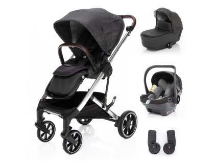 ZOPA Set kočárek Quest+ korba+ adaptéry+ autosedačka (Farba vulcan black silver)