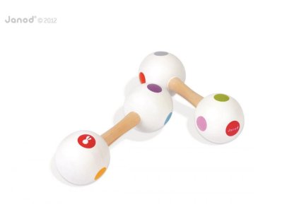 J07610 Drevene rumbagule pre deti Confetti Maracas Janod 1 ks od 1 roka a