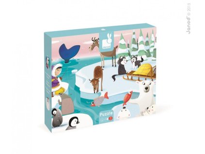 Janod Puzzle dotykové Život na ľade s textúrou 20 ks
