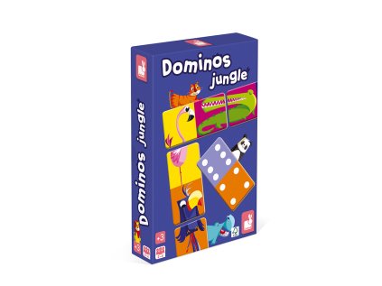 Janod Detské obojstranné domino Džungľa so zvieratkami 28 kariet