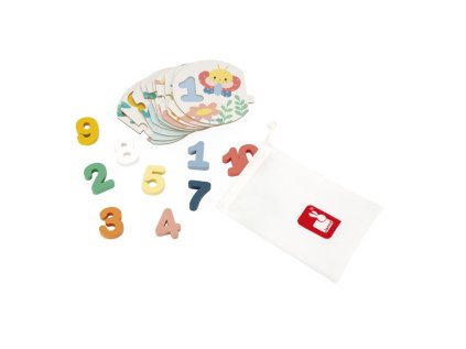 J08042 Janod Drevene vkladacie puzzle pre deti Cisla Pure 01