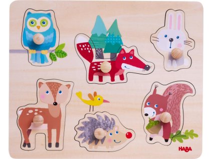 306542 Haba Drevene vkladacie puzzle Lesne zvierata 01