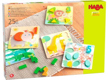 306708 Haba Drevena hracka na ucenie farieb a cisiel Divoke zvieratka 01