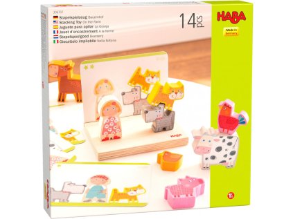 306707 Haba Drevena stohovacia hra Na farme 01