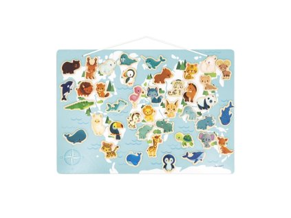 J05468 Janod Magneticka hracka pre deti Mapa Zvieratka sveta 01