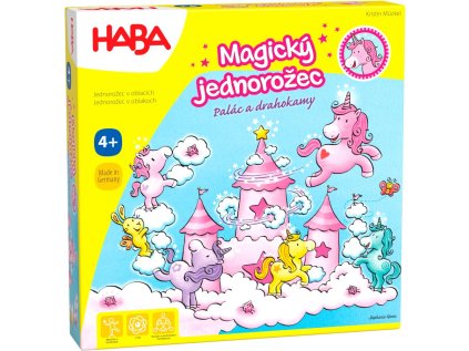 Haba Spoločenská hra pre deti Magický jednorožec Palác a drahokamy od 4 rokov SK CZ verzia
