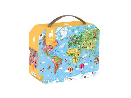 J02549 Janod Puzzle Mapa sveta v kufriku 01