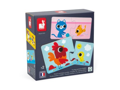 Janod Duonimo Puzzle Nájdi mláďatká zvieratká 24 ks
