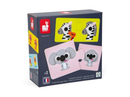 J02627 Janod Puzzle Duonimo Najdi protiklady zvieratka 01