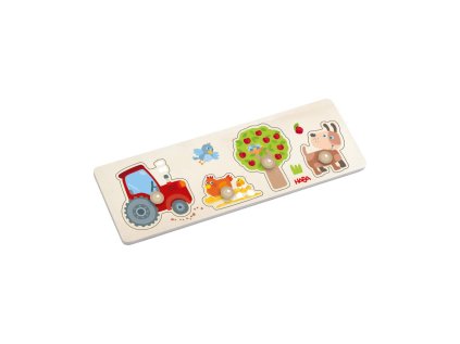 2012172001 Haba Drevene vkladacie puzzle s uchytom Farma 01