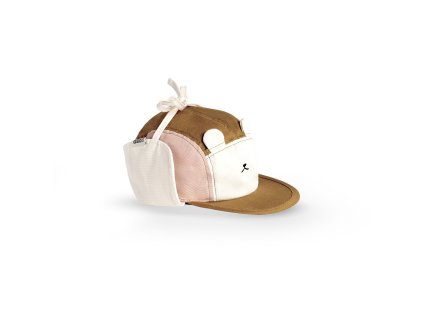KiETLA OURS‘ON šiltovka s UV ochranou a ochranou krku 48-52 cm (Variant Pink Brown)