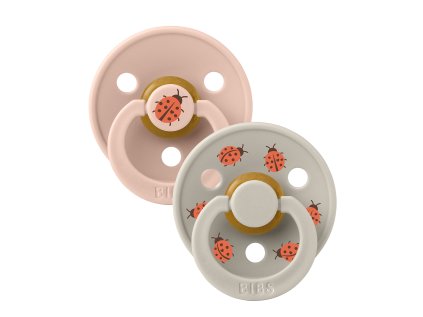 BIBS STUDIO Colour Ladybug cumlíky z prírodného kaučuku 2ks – veľkosť 1 (Variant Blush Mix)