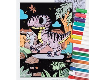 zamatove malovanie dinosaurus tookyland tooky toys LT107A 01