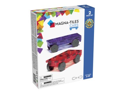 magneticka stavebnica cars 2 dielna purple red magna tiles 16022PR 1