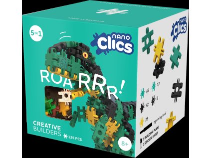 cli nc001 ekologicka stavebnica nano clics dinosaurus 125 ks 0
