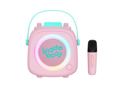 kb23028pnk bluetooth karaoke set mikrofon a reproduktor kidsvoice pink 1