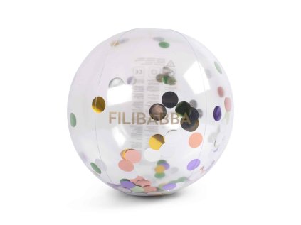 FILIBABBA PLÁŽOVÁ LOPTA RAINBOW CONFETTI