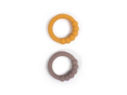 FILIBABBA DVOJBALENIE SILIKÓNOVÝCH HRYZÁTIEK WARM GREY/ HONEY GOLD (Variant GREY/ HONEY GOLD)
