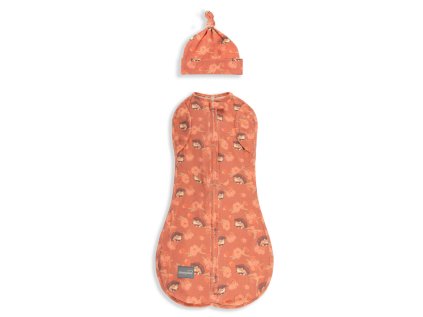 Zavinovačka Sleepee Second Step Swaddle s čepičkou zdarma Vintage Animals Amaranth