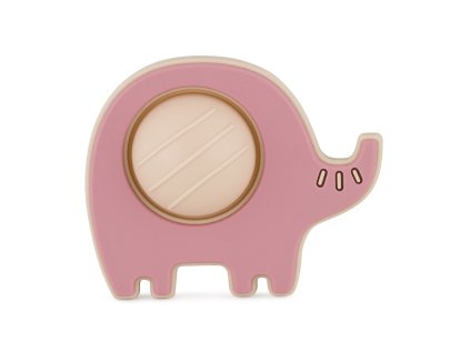 PETITE&MARS Hračka silikónová Elephant Edwin 6m+ (Variant Rose)