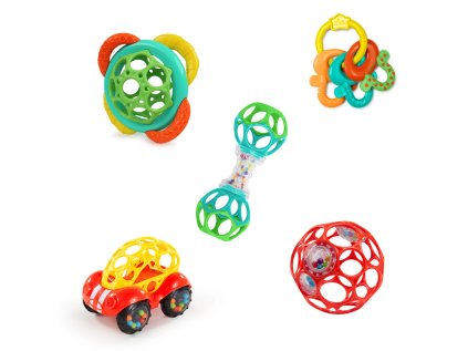 BRIGHT STARTS Hračka Oball set Soothers & Shakers™ 5ks 0m+