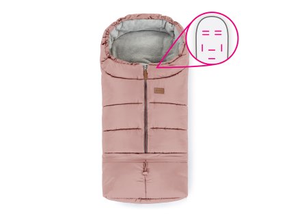 PETITE&MARS Fusak nastaviteľný 3v1 Jibot Horizontal (Variant Dusty Pink)