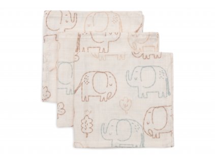 Jollein Obrúsky mušelínové 3 ks 31x31cm (Variant Elephant Tales)