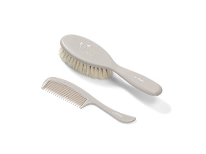 BABYONO Kefka a hrebeň na vlasy super jemná (Variant sivá)