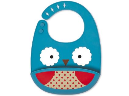 SKIP HOP Zoo Podbradník silikónový Sovička 6m+ (Typ silikonový)
