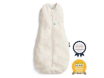 ERGOPOUCH Zavinovačka a vak na spanie 2v1 Cocoon Oatmeal Marle - 0,2 tog (Variant 0-3 m, 3-6 kg)