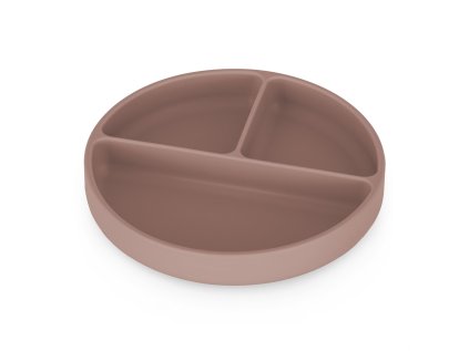 PETITE&MARS Tanierik silikónový deliaci okrúhly Take&Match Velvet Latte 6m+