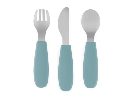 PETITE&MARS Sada príborov s nerezovej ocele Take&Match Frosted Sky 12m+