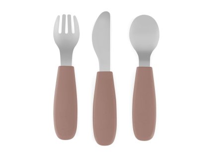 PETITE&MARS Sada príborov s nerezovej ocele Take&Match Velvet Latte 12m+