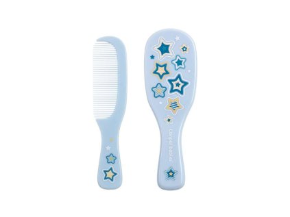 canpol babies detska kefa a hreben s jemnymi prirodnymi stetinami newborn baby modre