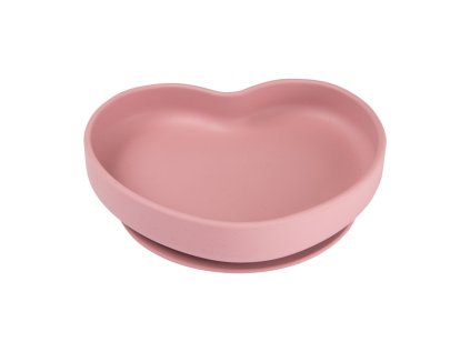canpol babies silikonovy tanier s prisavkou srdce ruzovy
