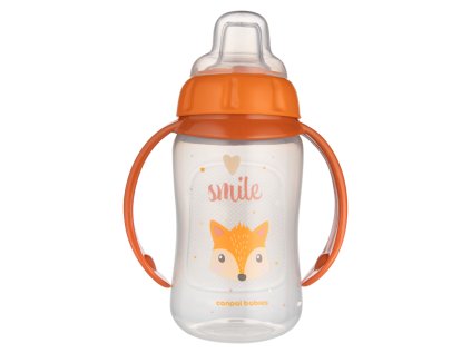 canpol babies hrncek treningovy cute animals so silikonovym naustkom 320ml liska