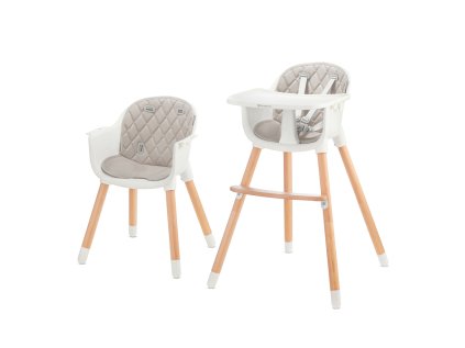 KINDERKRAFT Stolička jedálenská Sienna (Variant Grey)