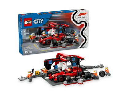 Lego Zastávka v F1® a Pit Crew s autom Ferrari