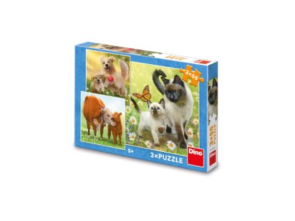 Dino RODINKA 3x55 Puzzle