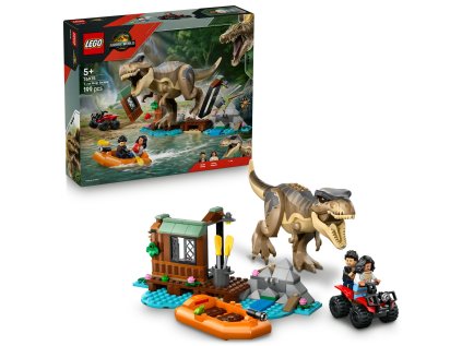 Lego T-rex a útek po rieke