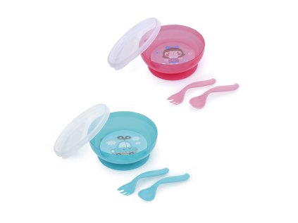 canpol babies miska s priborom a vekom 350ml toys